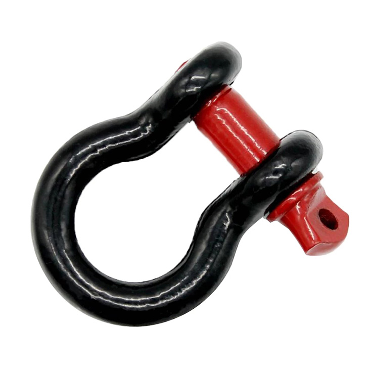 3/4 ιντσών 2 τόνους Universal D-Rings Bow Shackle Red Black Cars Tow Trailer Hook